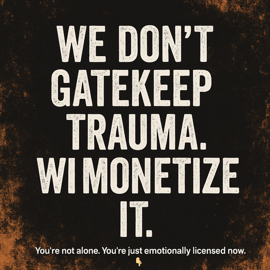 We Don’t Gatekeep Trauma. We Monetize It.