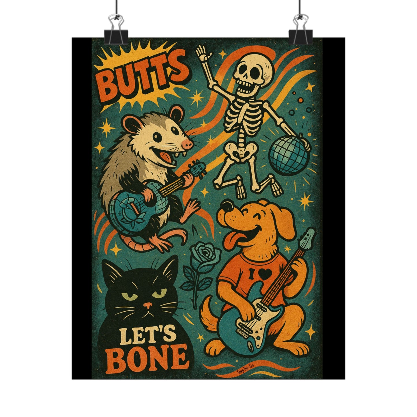 BUTTS LET’S BONE Poster (Multiple Sizes) [EVE]