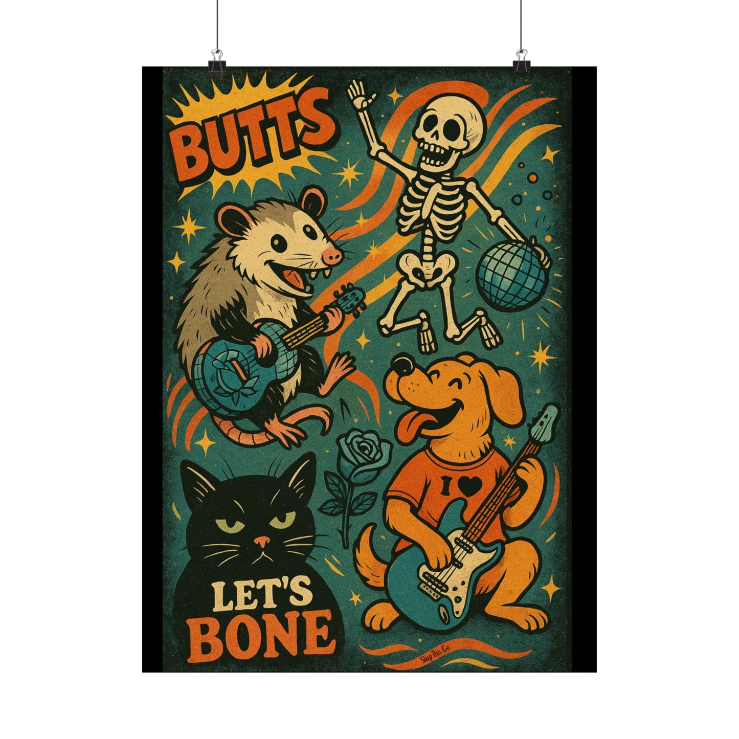 BUTTS LET’S BONE Poster (Multiple Sizes) [EVE]
