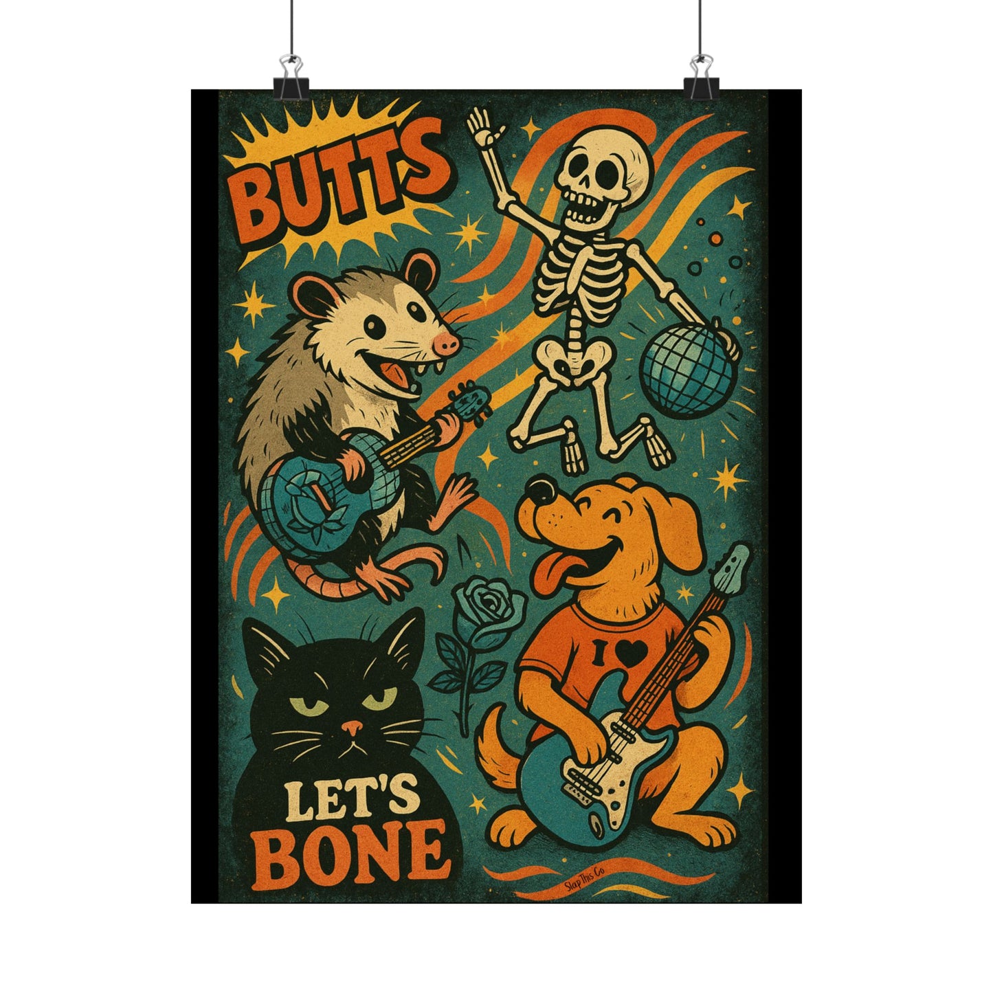 BUTTS LET’S BONE Poster (Multiple Sizes) [EVE]