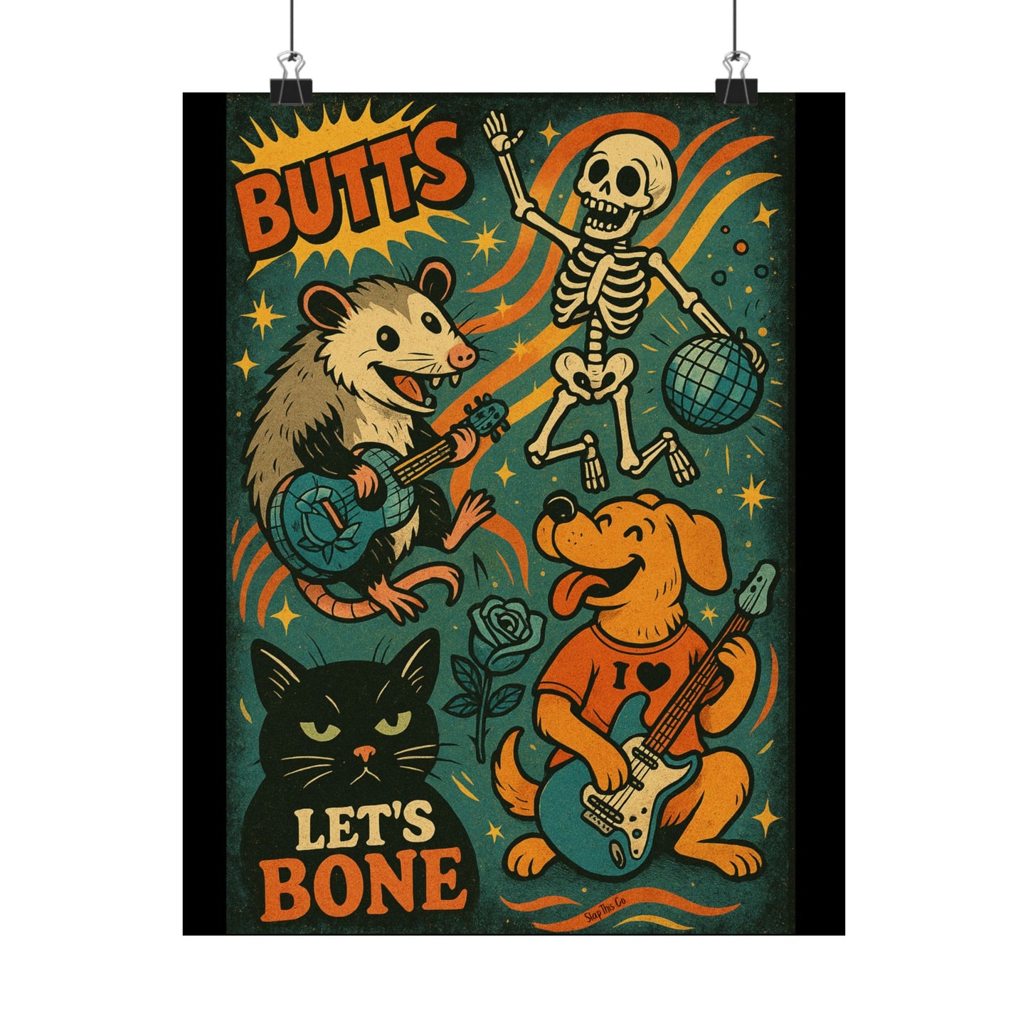 BUTTS LET’S BONE Poster (Multiple Sizes) [EVE]